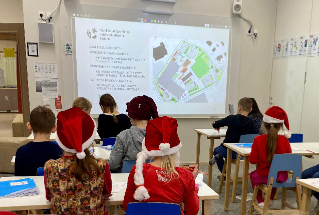 Minun ympäristöni -karttatehtävä Suomalais-venäläisellä koululla